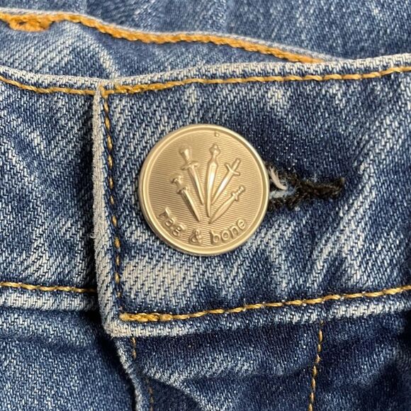 Rag & Bone Dylan Snap Retro Cropped Kick Flare Jeans in Vintage Bloo Size 27 | 4 - Picture 10 of 15